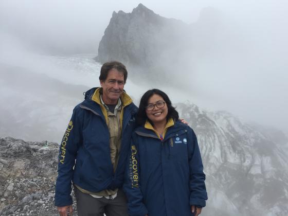 john priscu in front of a glacier