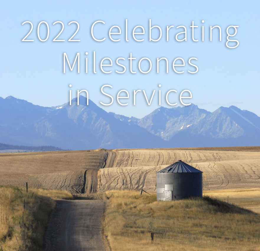 Milestones in Service Awardees College of Agriculture Montana State