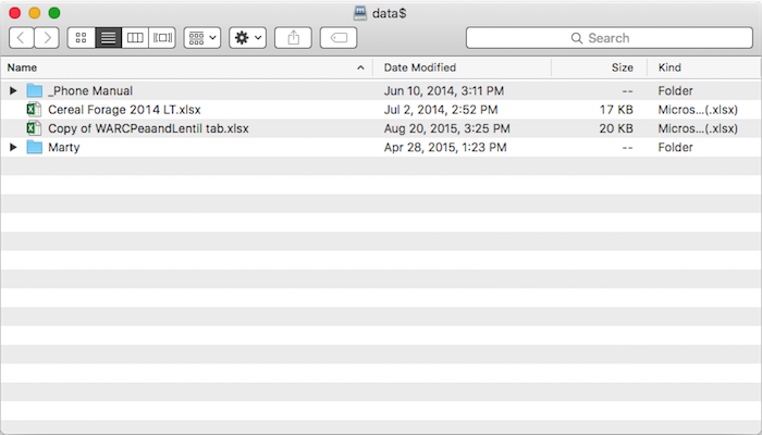 Mounted share volume in OS X